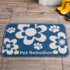 PET REBELLION Koberecek pod misku Dinner Mate Flowers Blue 40x60cm 1607202416301192881