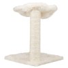 Škrábadlo BAZA dva sloupky s lehátkem 50cm - krémové