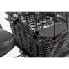 Přepravní proutěný koš na zadní nosič kola-černý 35x49x55 cm (max. 8kg)