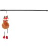 Xmas Reindeer Rod - vánoční hrací prut se sobem, 45 cm, plast/plyš