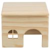Dřevěný domek s rovnou střechou (Velikost 28 x 16 x 18 cm, např. morče)