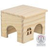 Dřevěný domek s rovnou střechou (Velikost 28 x 16 x 18 cm, např. morče)