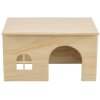 Dřevěný domek s rovnou střechou (Velikost 28 x 16 x 18 cm, např. morče)