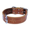 BAFPET Kožený obojek EKG - Přírodní VÝPRODEJ SLEVA 20% (Varianta 40mm x 55cm /37-47/)