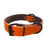 Obojek HERRY, obšitý, černé kování - Oranžová (Varianta 35mm x 50cm /35-45/)