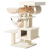 Škrabadlo pro kočky ELIN 58 x 58 x 129 cm krémová