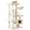 Škrabadlo pro kočky VAGO 79 x 59 x 162 cm krémová