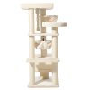 Škrabadlo pro kočky VAGO 79 x 59 x 162 cm krémová