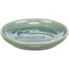 Miska keramická, vytlačená kočka, 0,15 l/ ⌀ 14,5 cm, zelená