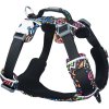 Red Dingo postroj Sport – Squiggles Black – 15 mm x 38-53 cm