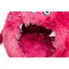 Kukaň MONSTER, 46 x 33 x 46 cm, dlouhovlasý plyš, růžově červená - LIMITOVANÁ NABÍDKA