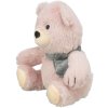 Vánoční medvídek Teddy, bez zvuku, 19 cm, růžová