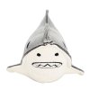 Žralok, 23 cm, kožená robustní hračka, HIPHOP DOG, šedá/bílá