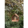 NATURA venkovní krmítko závěsné, domek se silem, 20 × 24 × 20 cm, glazovaná borovice, hnědá