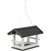 NATURA venkovní krmítko závěsné, salaš, 36 × 25 × 25 cm, glazovaná borovice, černá/bílá