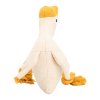 Husa HipHop Dog, 29 cm, látková robustní hračka s bavlněnými uzly, krémová/hořčicová