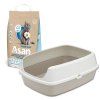 SET WC MARYLOO 50 cm, šedá + zdarma Asan Cat Fresh Blue 10 l