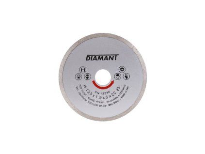 Diamantový kotouč DIAMANT 125x22.2x2mm plný