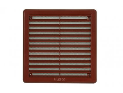 Mřížka větrací VMK 200x200H/0306 - hnědá se síťovinou