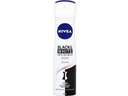 Nivea Black/White Invisible Clear antiperspirant, 150 ml