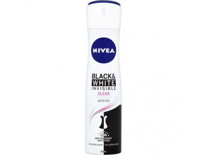 Nivea Black & White Invisible Clear antiperspirant, 150 ml