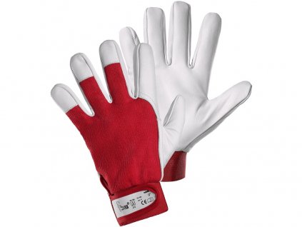 Kombinované rukavice TECHNIK, červeno-bílé, vel. 8