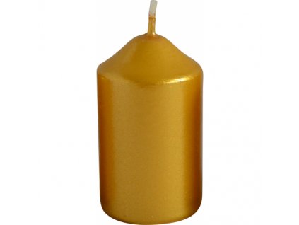 Bony adventní svíčka zlatá 40×60 mm, 4 ks