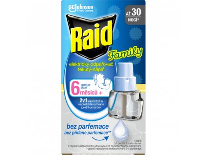 Raid Family náhradní tekutá náplň proti komárům, 30 nocí, 21 ml
