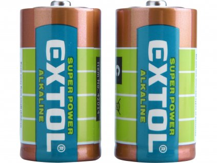 Baterie alkalické, 2ks, 1,5V C (LR14) Extol Energy