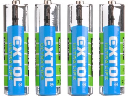 Baterie zink-chloridové, 4ks, 1,5V AA (R6) Extol Energy