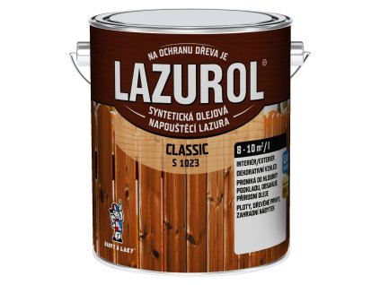 Lazurol Classic S1023 tenkovrstvá lazura na dřevo s obsahem olejů, 025 sipo, 2,5 l