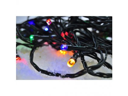 Solight LED vánoční řetěz, 100 LED, 10mx3m, 8 funkcí, časovač, IP44, vícebarevný