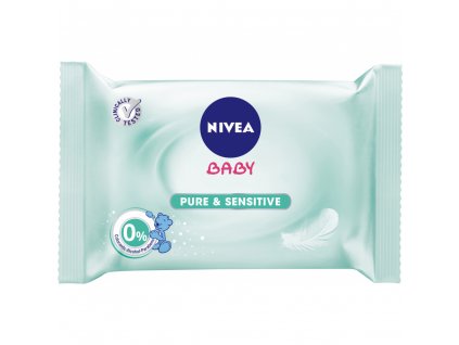 Nivea Baby Pure & Sensitive čistící ubrousky, 63 ks