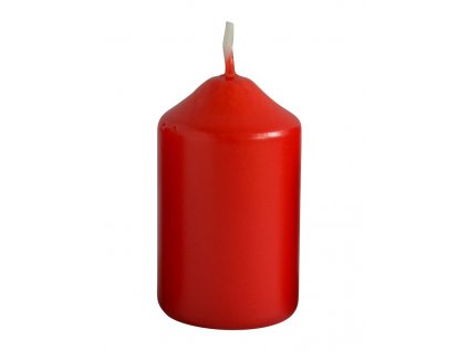 Bony adventní svíčka červená metalická 40 × 60 mm, 4 ks
