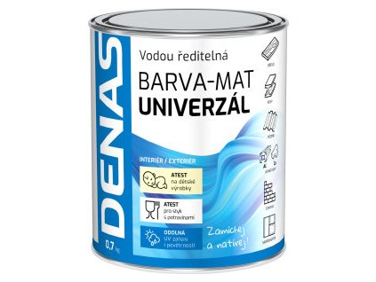 DENAS UNIVERZÁL-MAT vrchní barva na dřevo, kov a beton, 0120 střešní antracit, 700 g