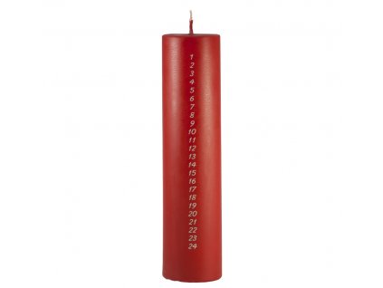 UNIPAR Adventní svíčka s čísly XL červená