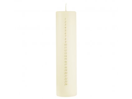 UNIPAR Adventní svíčka s čísly XL krémová
