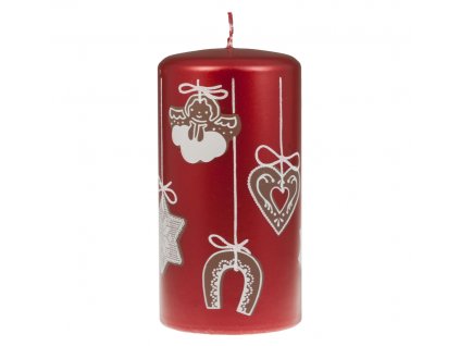 UNIPAR Tradiční vánoční svíčka Sweets XL červená