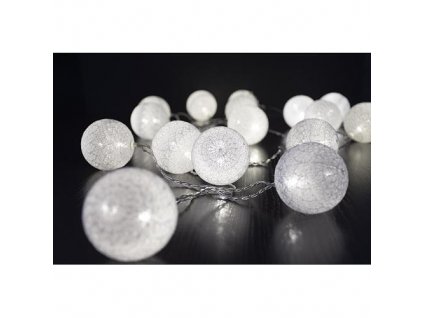 Vánoční řetěz MagicHome Cottonball, White, 16 LED teplá bílá, IP20, 3 m