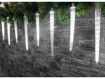 Řetěz MagicHome Vánoce Icicle, 352 LED studená bílá, 16 rampouchů, vodopádový efekt