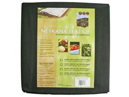 Textilie netkaná černá 1,6x10m B1303, 50g/m2