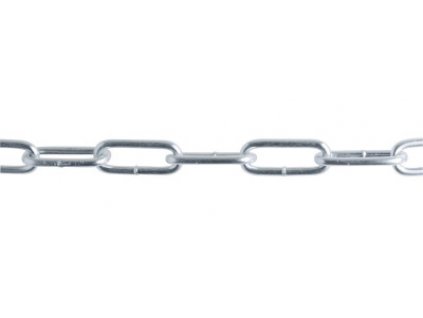 Řetěz ocelový, dlouhé oko 8x54mm/10m ZN DIN 5685C
