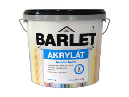 BARLET akrylát fasádní barva bílá báze A, 5 kg