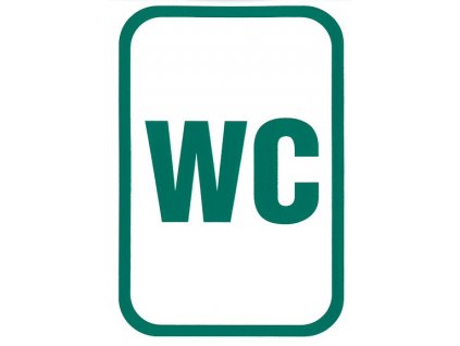 WC 105x150mm - samolepka