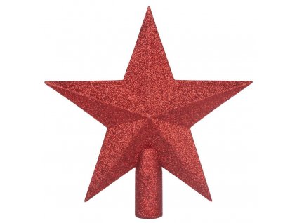 Vánoční hvězda MagicHome Vánoce, 20cm, červená, na vánoční stromek