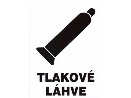 Tlakové lahve bílá tabulka plast A5