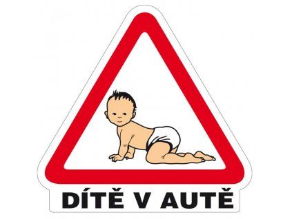 Dítě v autě samolepka