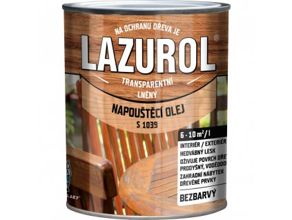 Lazurol S1039 napouštěcí olej, přírodní, 0,75 l