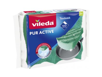 VILEDA PUR Active houbička na nádobí střední, 2 ks