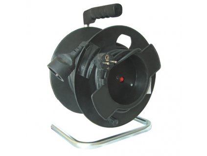 Solight PB11, 25m prodlužovací přívod na bubnu PB11, 1 zásuvka, černý kabel, 3x1,5mm2